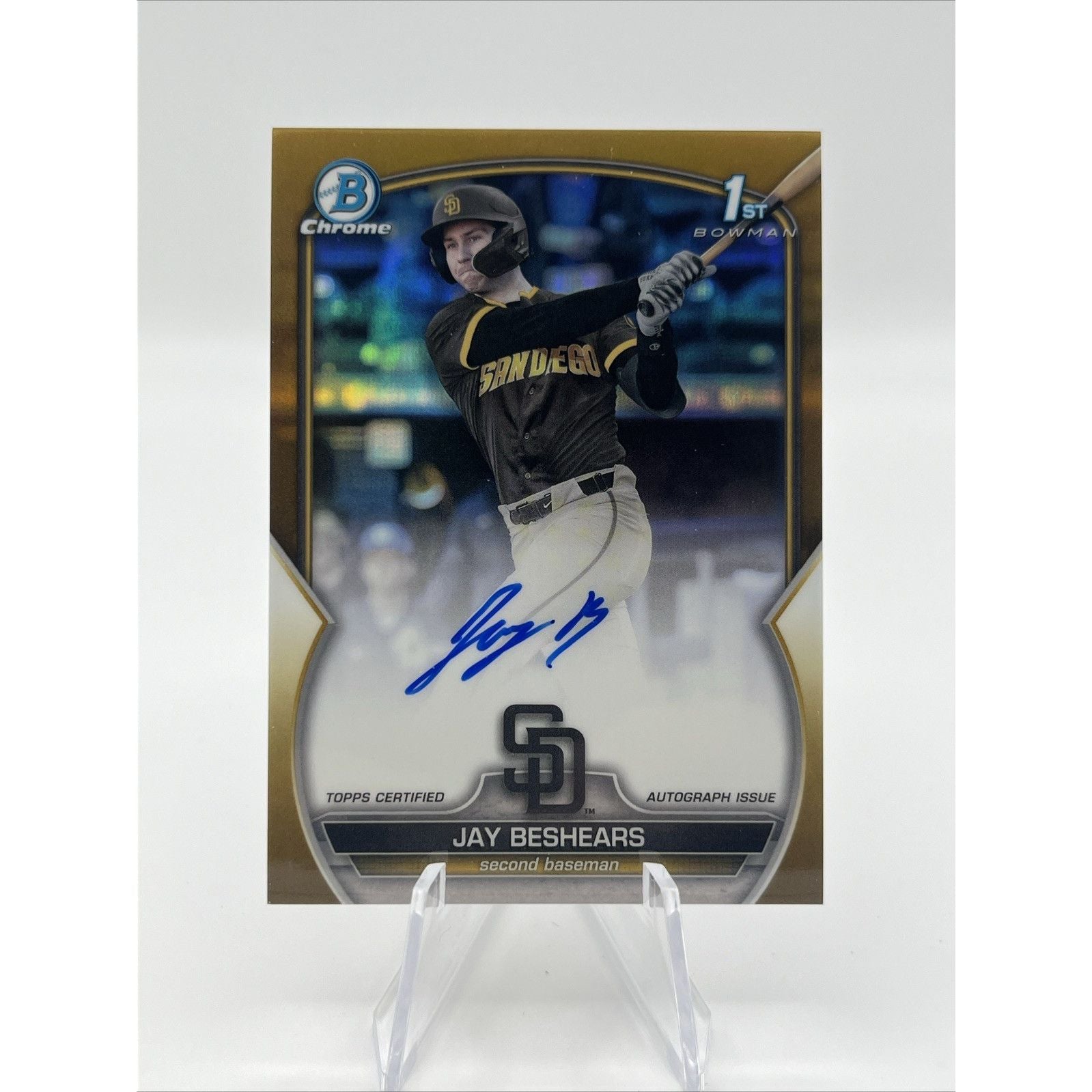 2023 Bowman Draft Jay Beshears 1st True Gold Auto 48/50