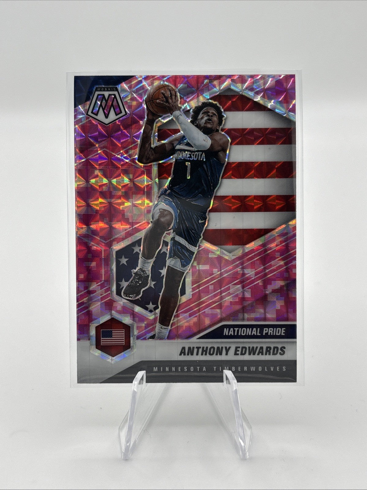 2020-21 Mosaic Anthony Edwards Pink Camo Rookie#252