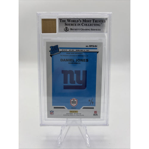 2019 Panini RPS Next Day - Signatures Daniel Jones “Platinum” (#6/7) BGS 9/10