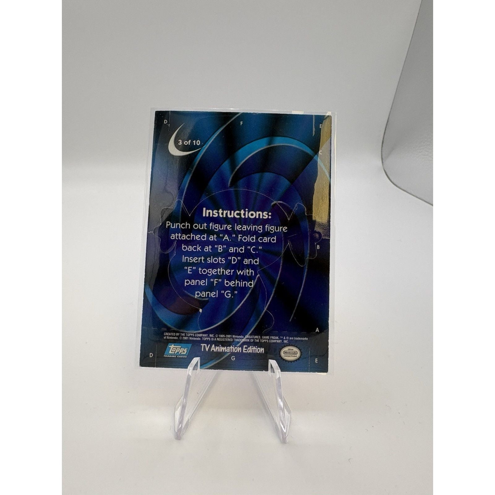 MINT 2001 Topps Pokemon Johto Series 1 Pop-Up #3/10 Wooper TV Animation Edition