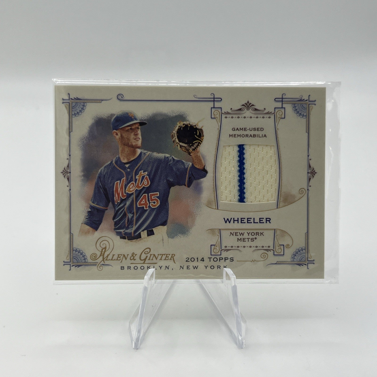 2014 Topps Allen & Ginter's - Full Size Relics B Zack Wheeler #FRB-ZW Jersey...
