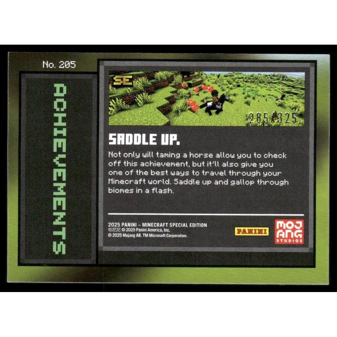 2025 Panini Minecraft 15th Anniversary #205 Saddle Up #/325