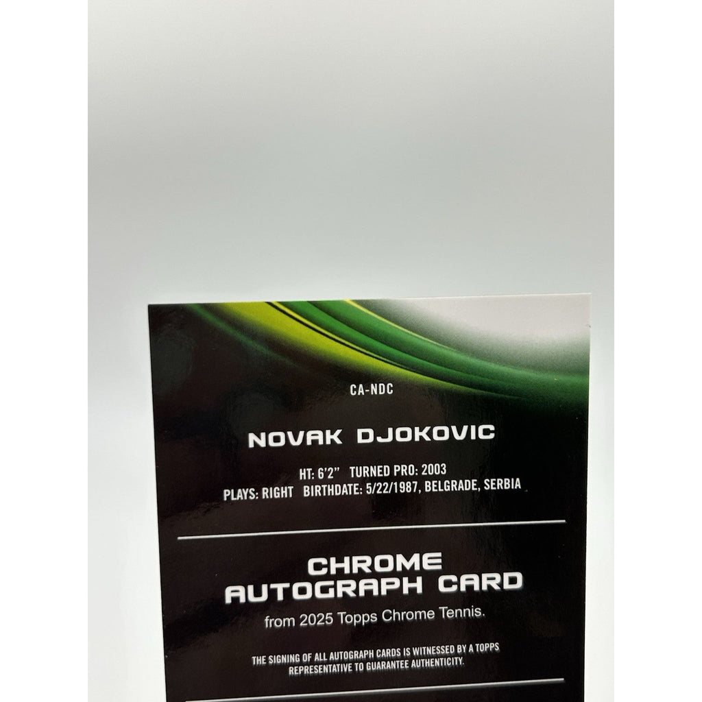 2025 Topps Chrome Novak Djokovic Auto Purple Geometric Refractor #/10
