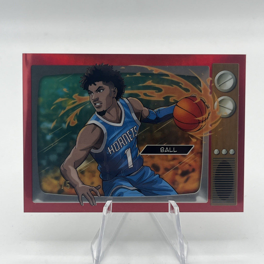 2025-26 Bowman NBA LaMelo Ball Anime #NBA-A7 Case Hit SSP Red Refractor #4/5