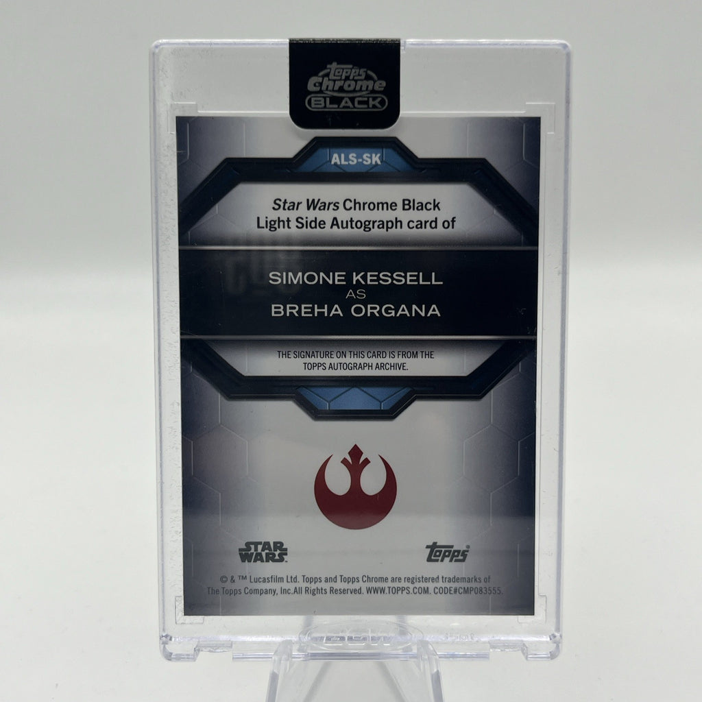 2024 Topps Chrome Black Star Wars Breha Organa #ALS-SK Simone Kessell Auto