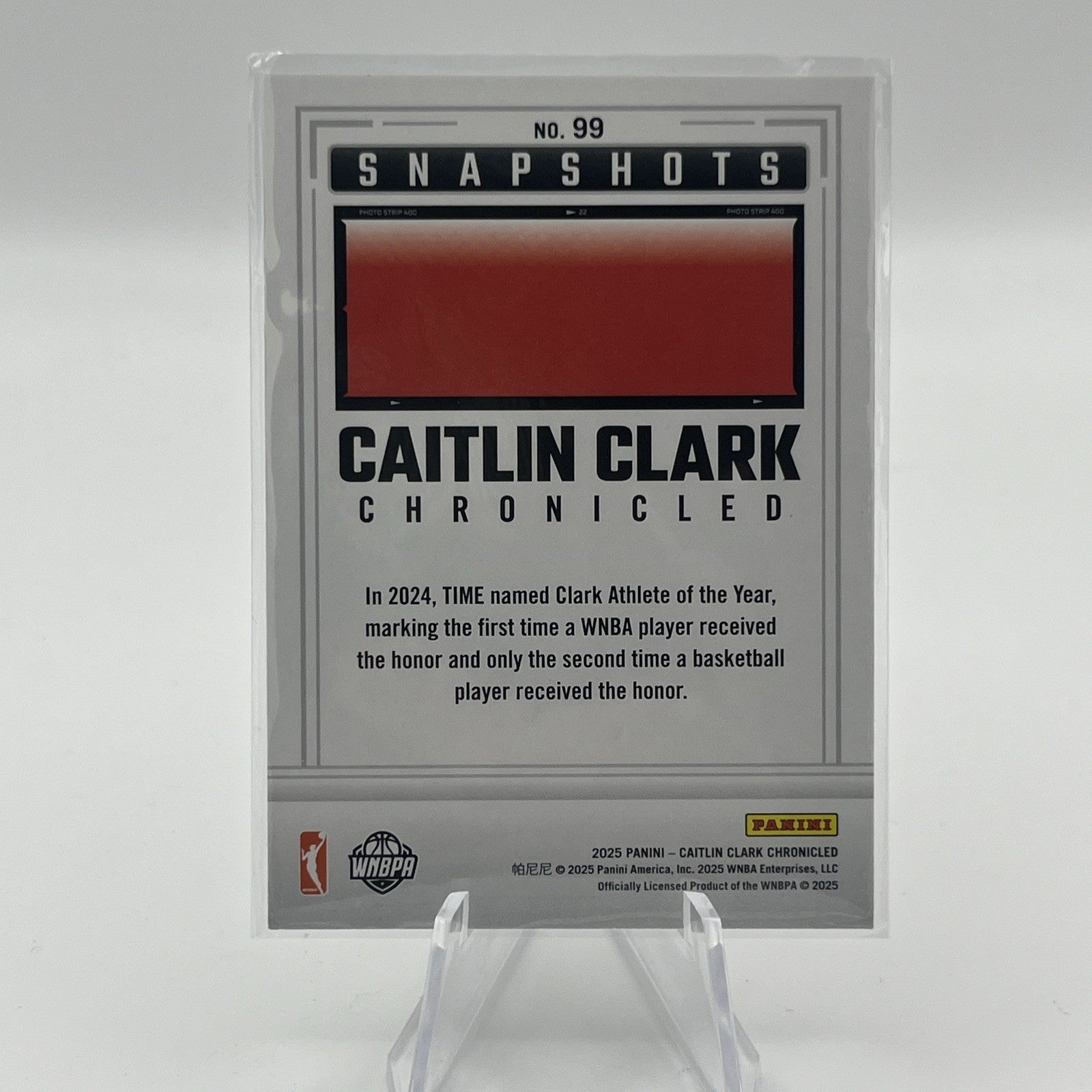 2025 Panini Caitlin Clark Chronicled TIME Athlete #99 Snapshots WNBA