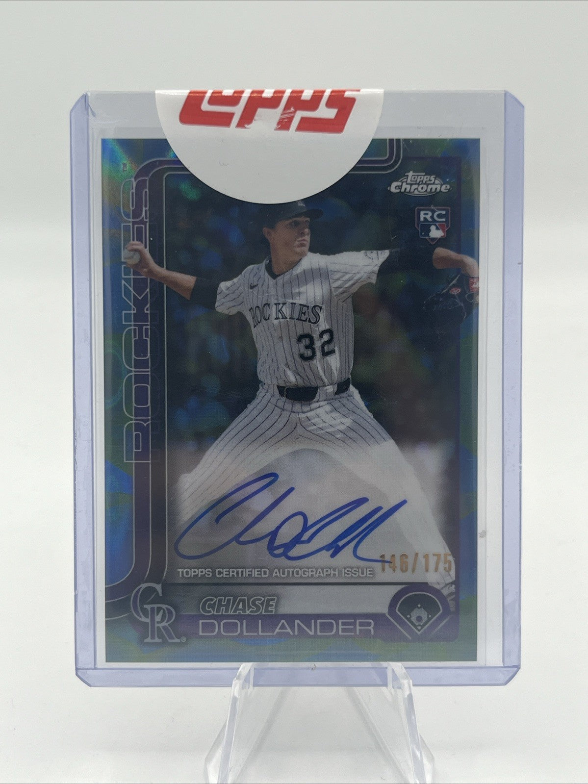 2025 Topps Chrome Update Chase Dollander Auto RC Blue/Green Lava /175 ‼️SEALED‼️