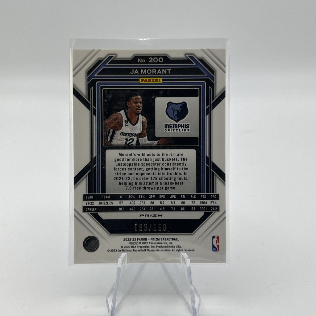 2022-23 Panini Prizm Ja Morant Blue Disco Prizm /150