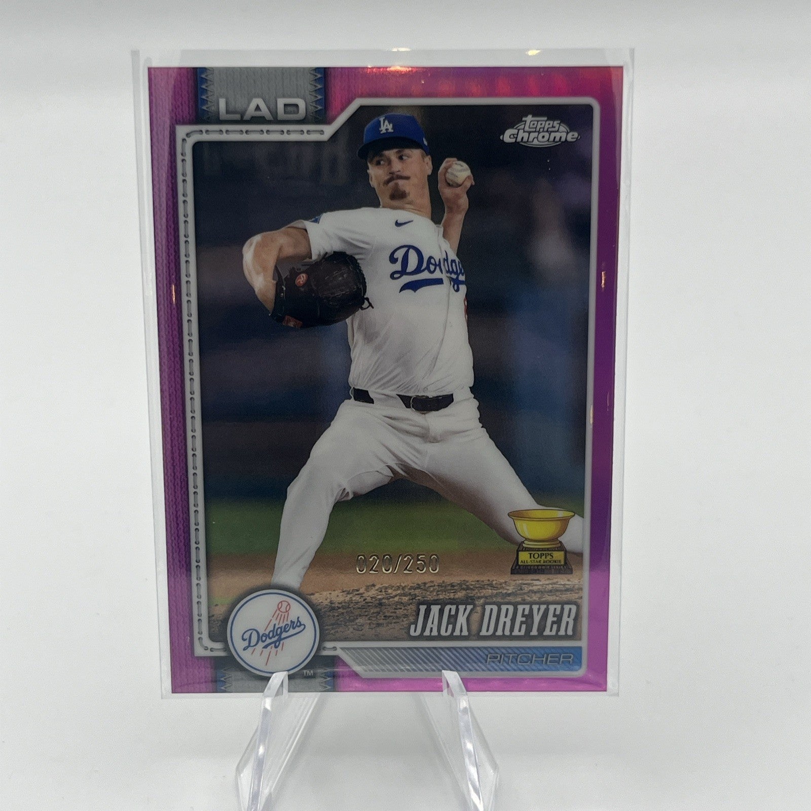 2025 Topps Chrome Update #USC39 Jack Dreyer Pink Refractor #/250 Rookie Cup