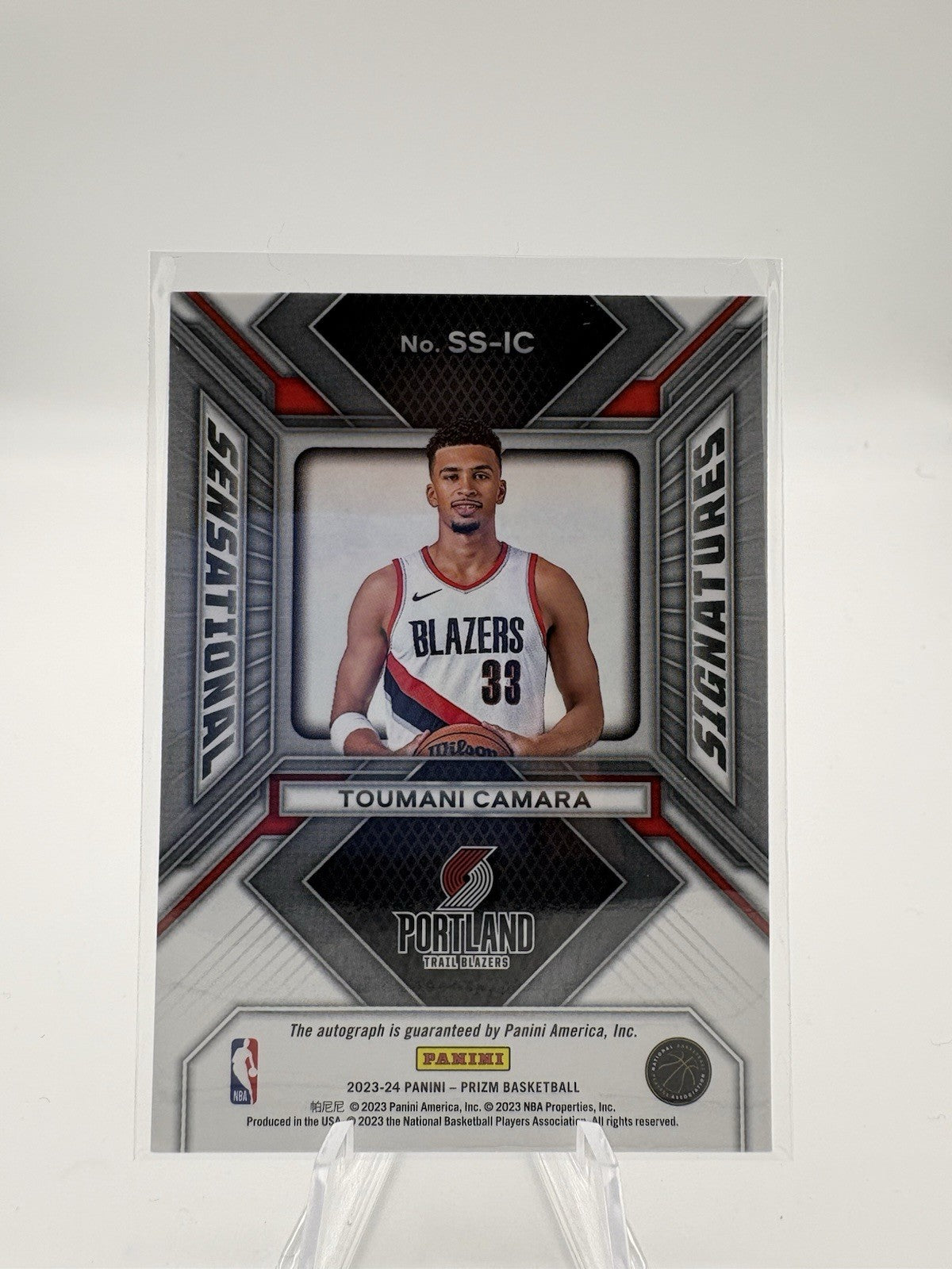 2023-24 Panini Prizm - Sensational Signatures Toumani Camara #SS-IC (AU, RC)