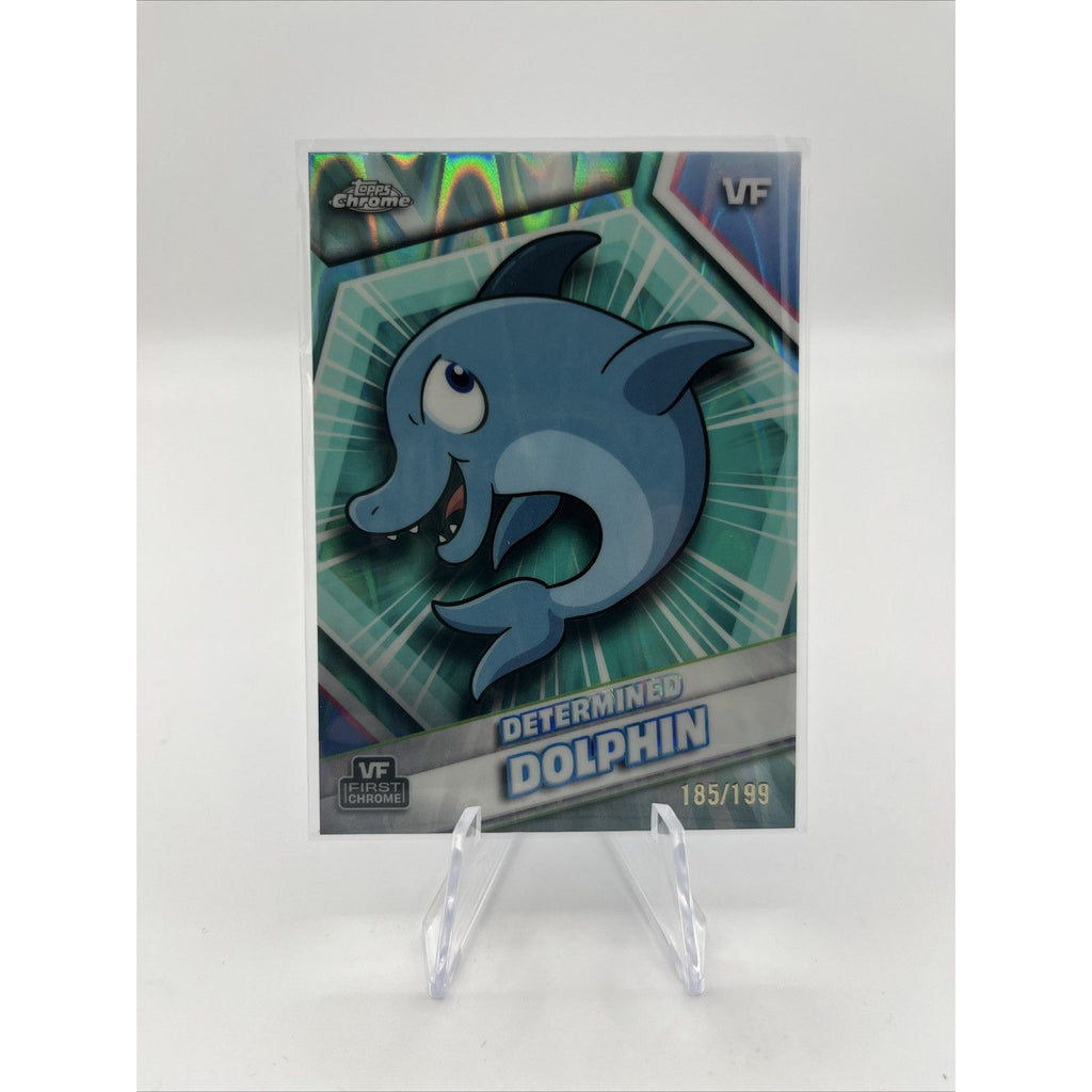 DETERMINED DOLPHIN 2026 TOPPS CHROME VEEFRIENDS FIRST CHROME AQUA /199 Q5692