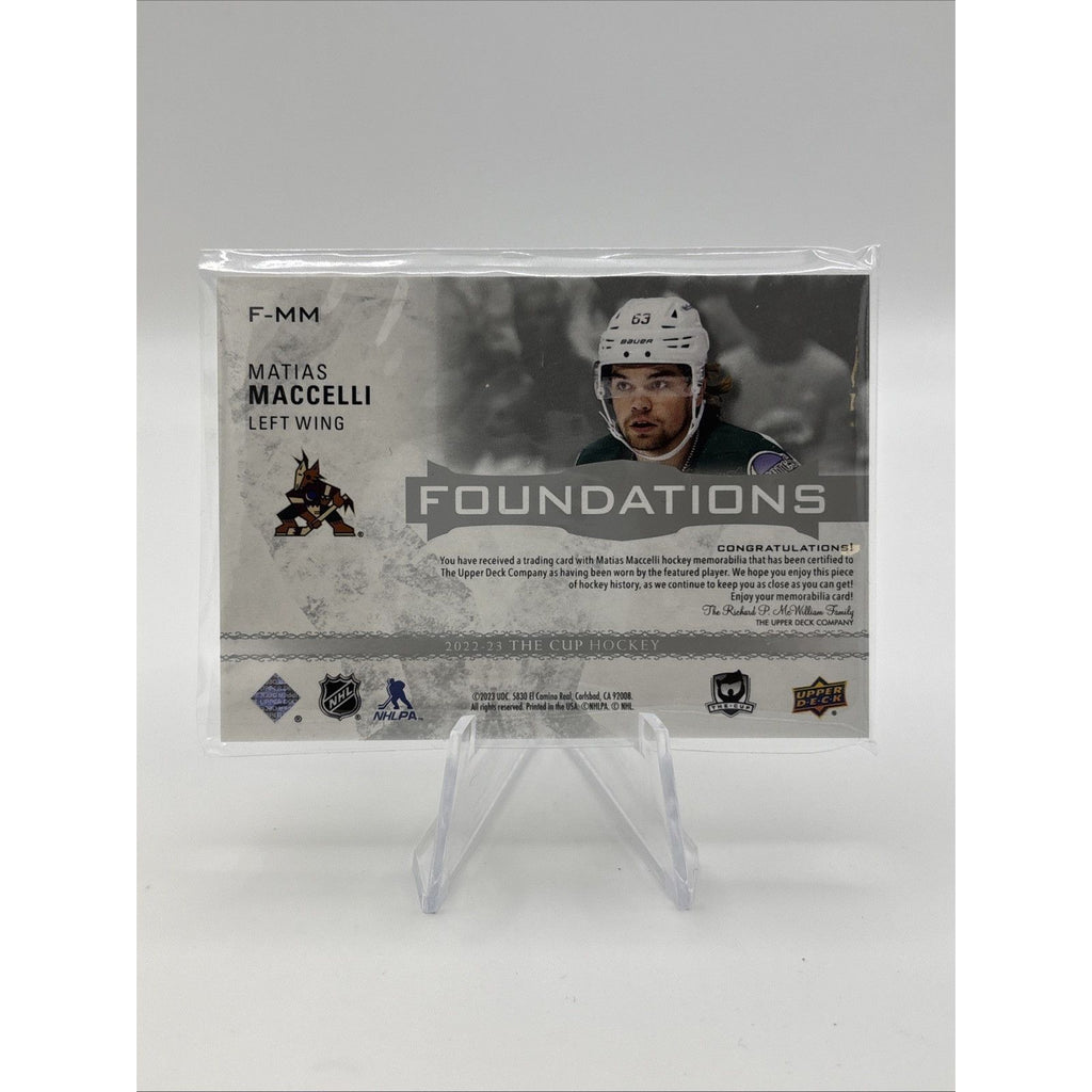 2022 UD THE CUP MATIAS MACCELLI #F-MM FOUNDATIONS QUAD JERSEY PATCH (RC) #/99