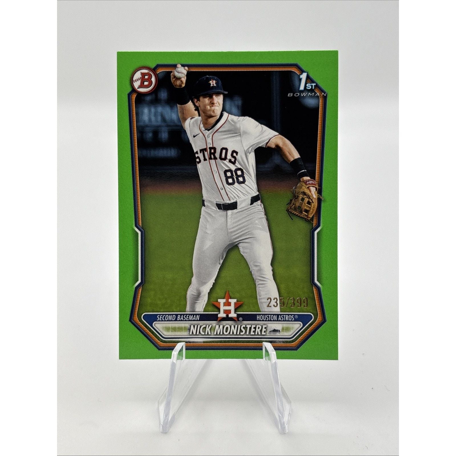 2026 Bowman Baseball Nick Monistere  1st Bowman Neon Green /399 Houston Astros