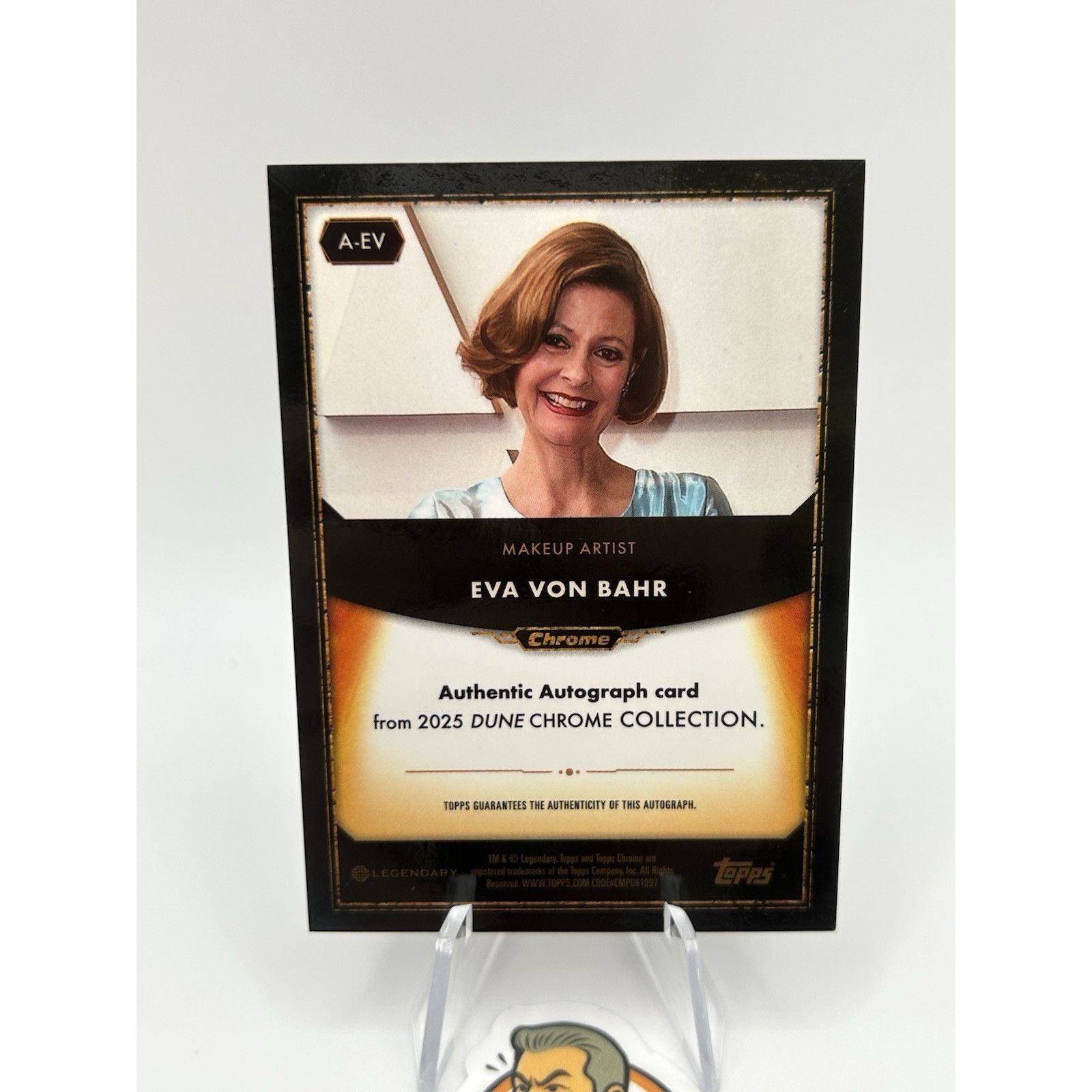2025 Topps Chrome Dune EVA VON BAHR Autograph Makeup Artist Blue 74/75