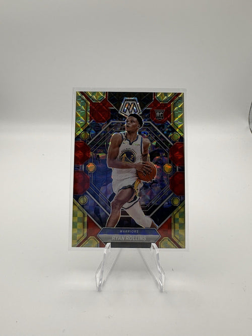 2022 Panini Mosaic Choice Fusion Red & Yellow Prizm /88 Ryan Rollins Rookie RC