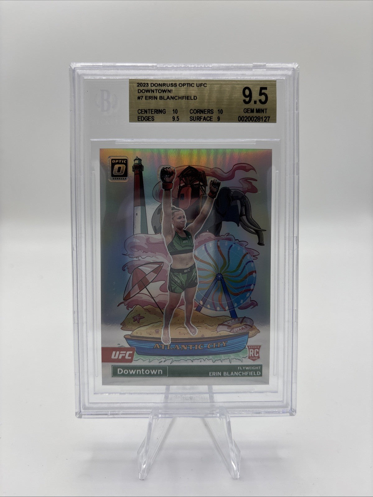 2023 Donruss Optic UFC Erin Blanchfield Downtown! BGS 9.5