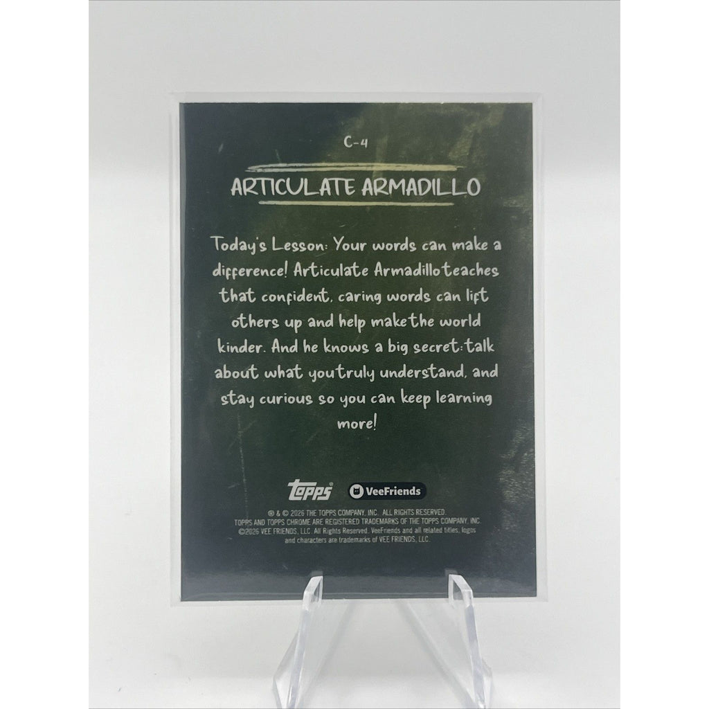 2026 TOPPS CHROME VEEFRIENDS ARTICULATE ARMADILLO  CHALKBOARD INSERT #C-4