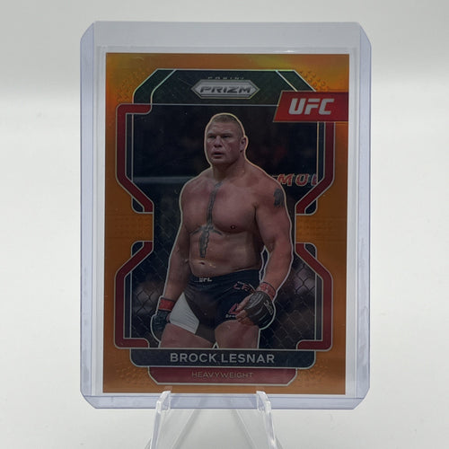 2021 UFC Panini PRIZM - Brock Lesnar Orange Parallel Refractor /99