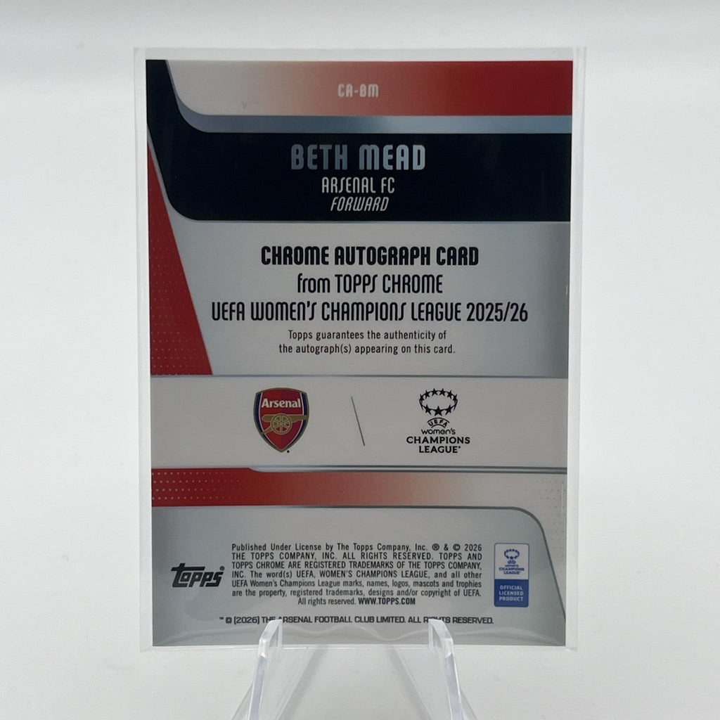 2025-26 Topps Chrome Women's UWCL Auto Green Wave Beth Mead #/99