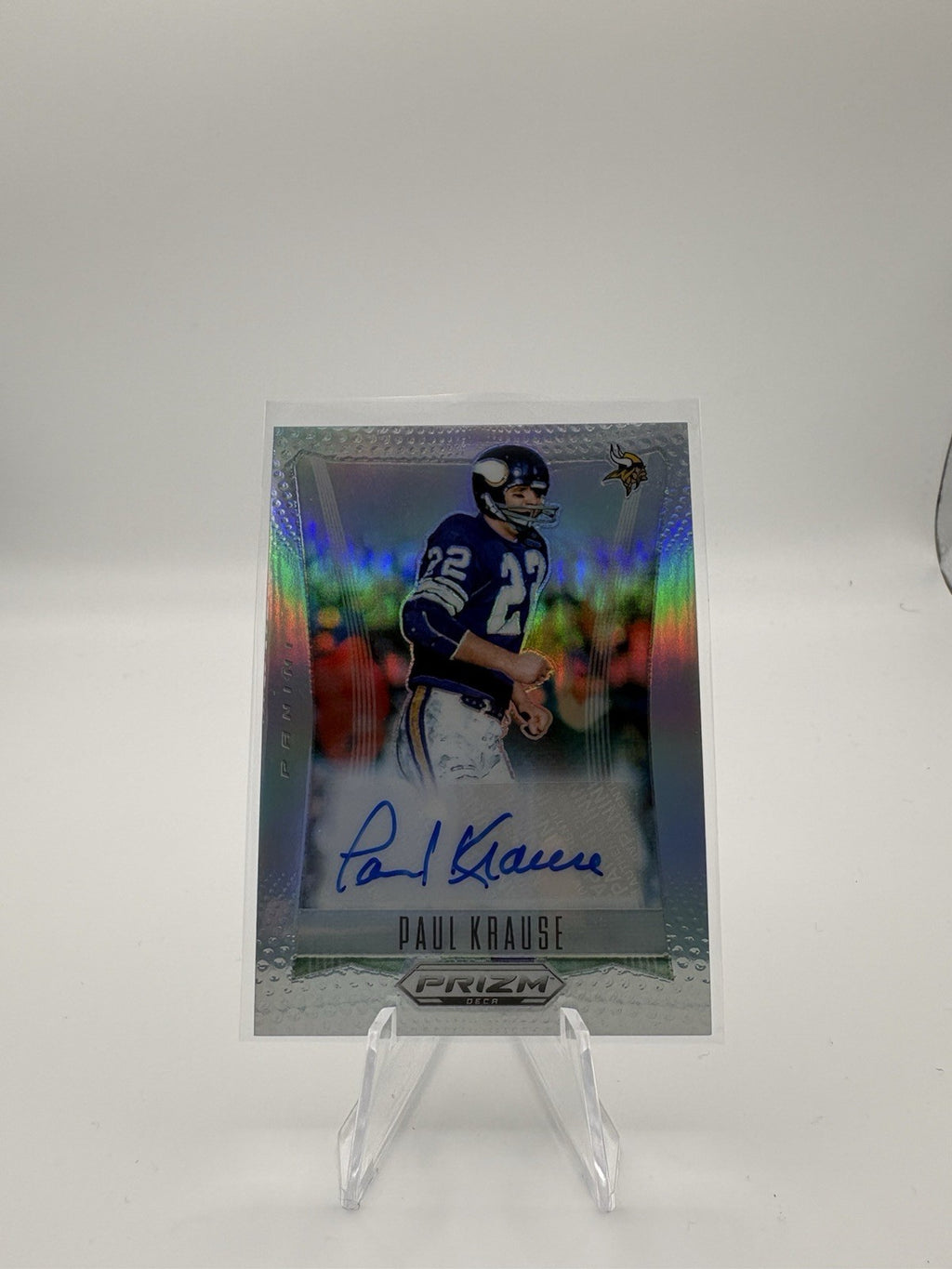 2024 Panini Prizm Deca - Signatures Paul Krause #S-PKE Silver Prizm (AU)