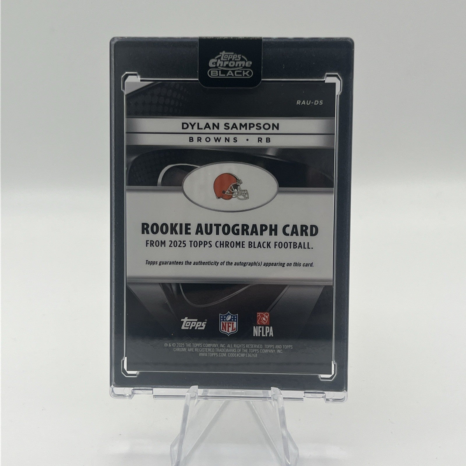 2025 Topps Chrome Black Auto RAU-DS Dylan Sampson Rookie Browns