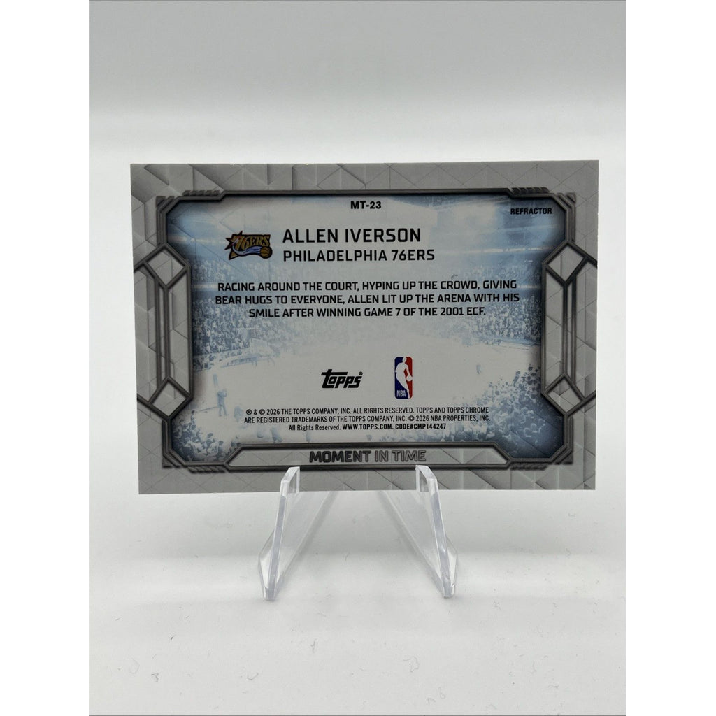 2026 Topps Chrome Update - Allen Iverson #MT-23 Refractor 76ers