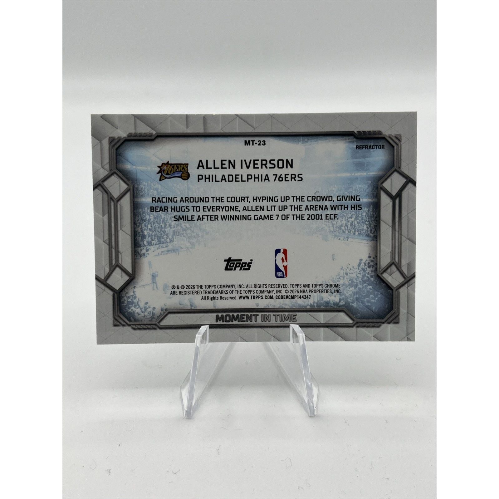 2026 Topps Chrome Update - Allen Iverson #MT-23 Refractor 76ers