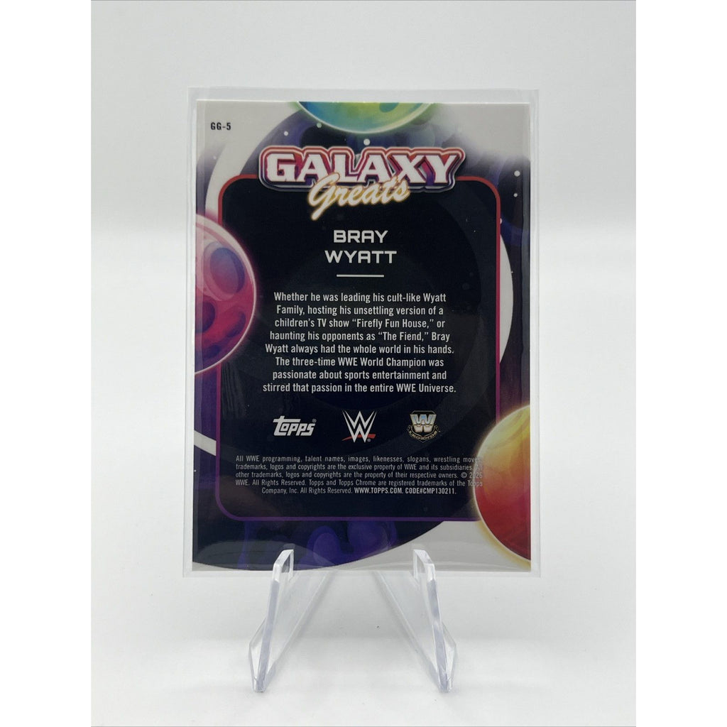 2026 Topps Cosmic Chrome WWE Bray Wyatt Galaxy Greats Blue Moon Refractor /99