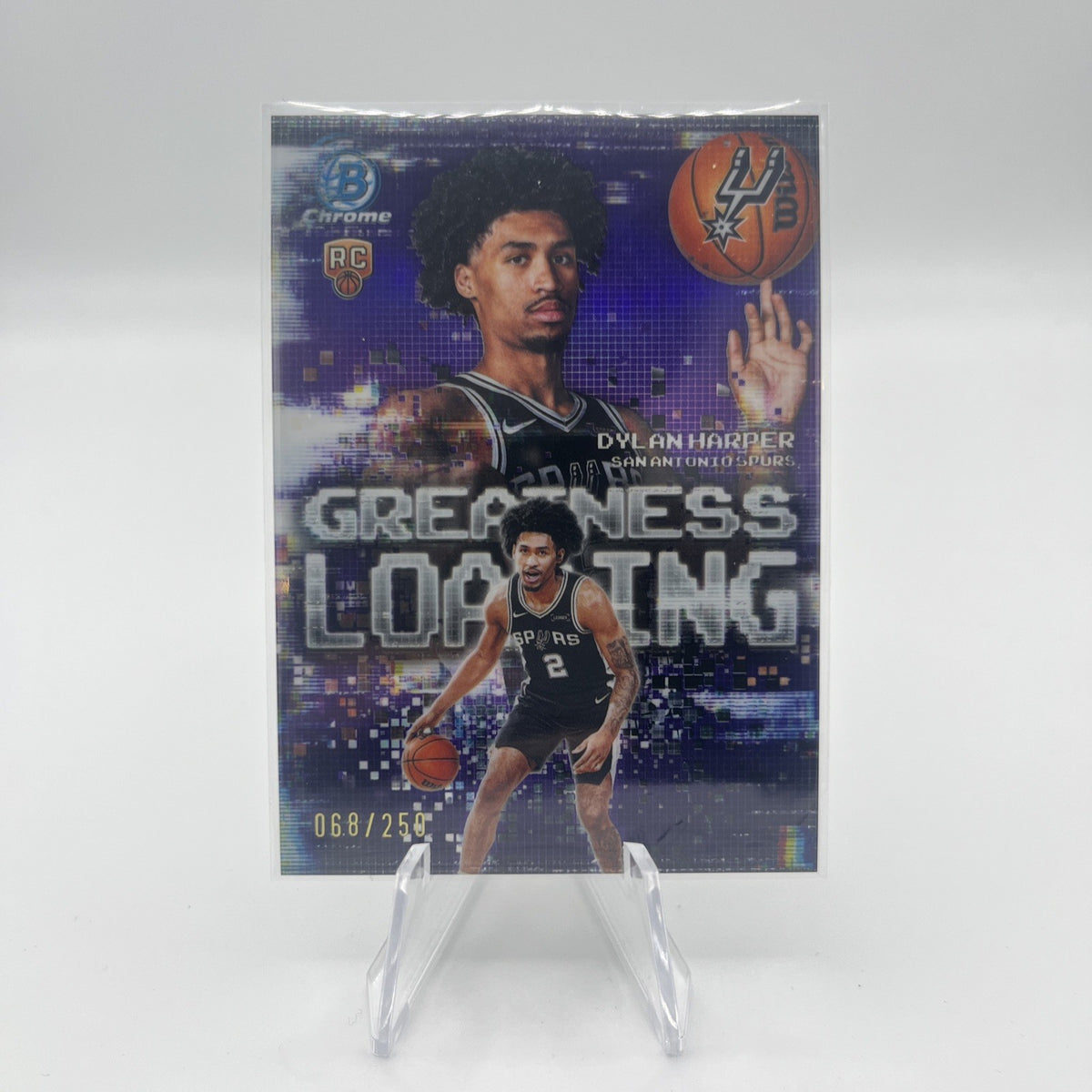 2025-26 Bowman - Greatness Loading Dylan Harper #GL-2 Purple Refractor /250 (RC)