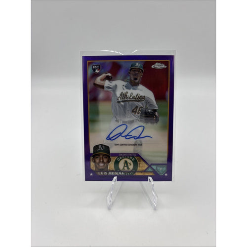 2023 Topps Chrome Update Series - Autographs Luis Medina #AC-LM Purple Refractor