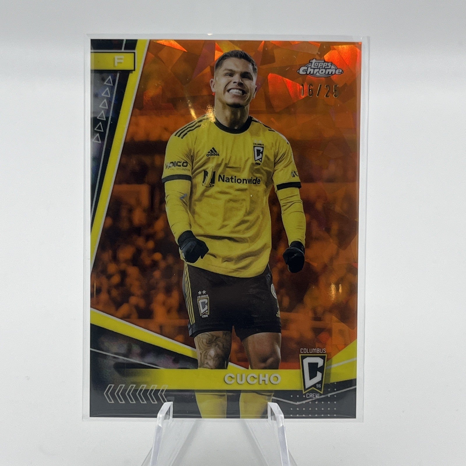 2024 Topps Chrome Sapphire MLS Cucho /25 Orange Refractor SSP Soccer Futbol