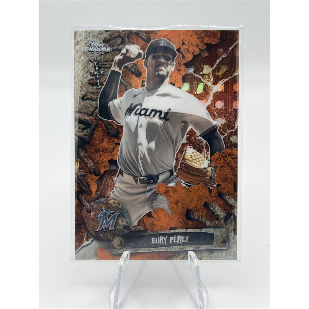 2026 Topps Chrome Cactus Jack Eury Perez #39 Orange Refractor #/25