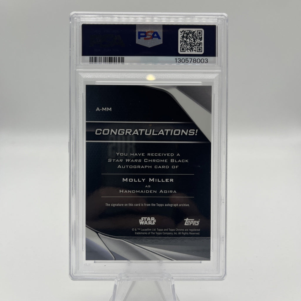 2023 Topps Chrome Black Star Wars HANDMAIDEN AGIRA AUTO MOLLY MILLER /50 GOLD