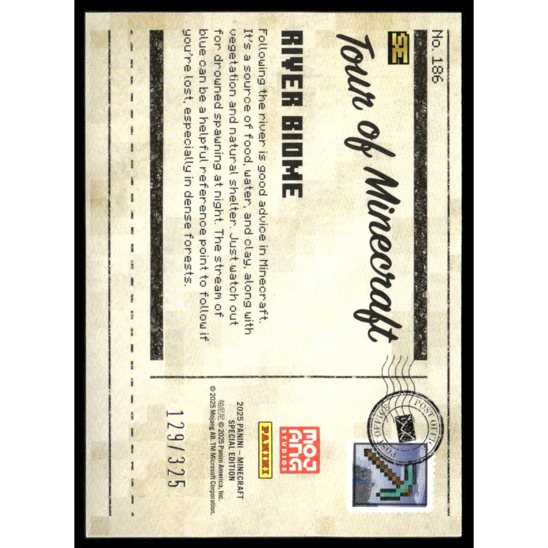 2025 Panini Minecraft 15th Anniversary #186 Greetings from the River Biome #/325