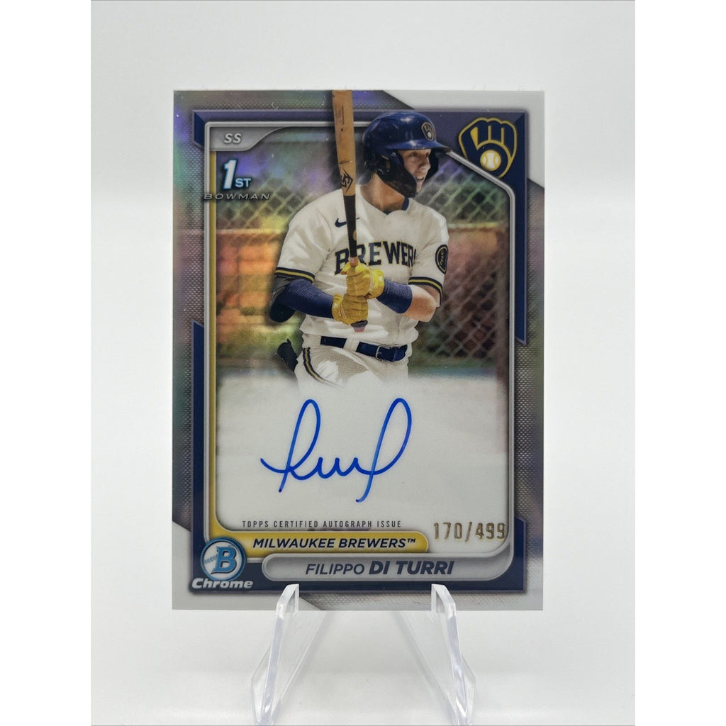 Filippo Di Turri 2024 Bowman Chrome Refractor Auto Autograph #420/499