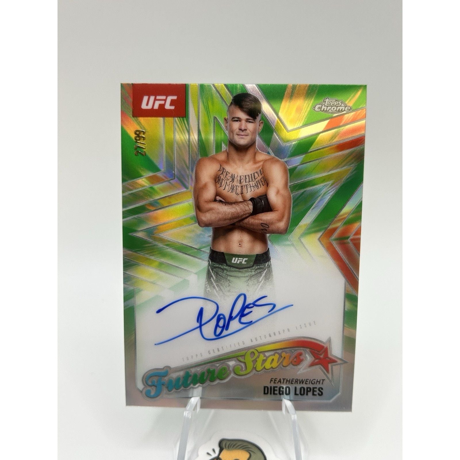 2025 Topps Chrome UFC Diego Lopes Future Stars Auto 27/99