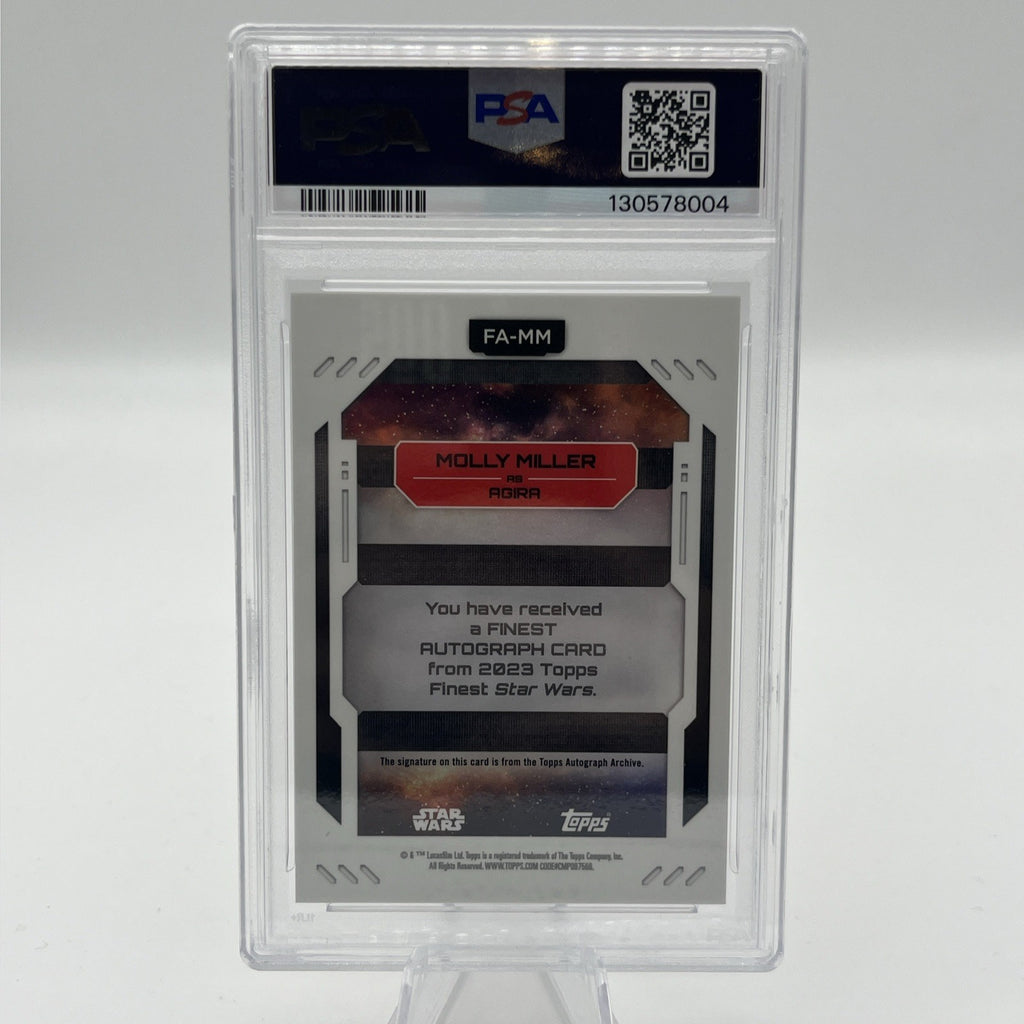 2023 Topps Finest Star Wars - Molly Miller Finest Autographs True Gold /50 PSA 9