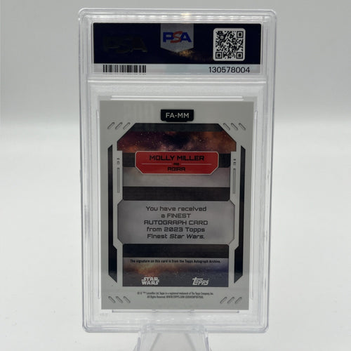 2023 Topps Finest Star Wars - Molly Miller Finest Autographs True Gold /50 PSA 9