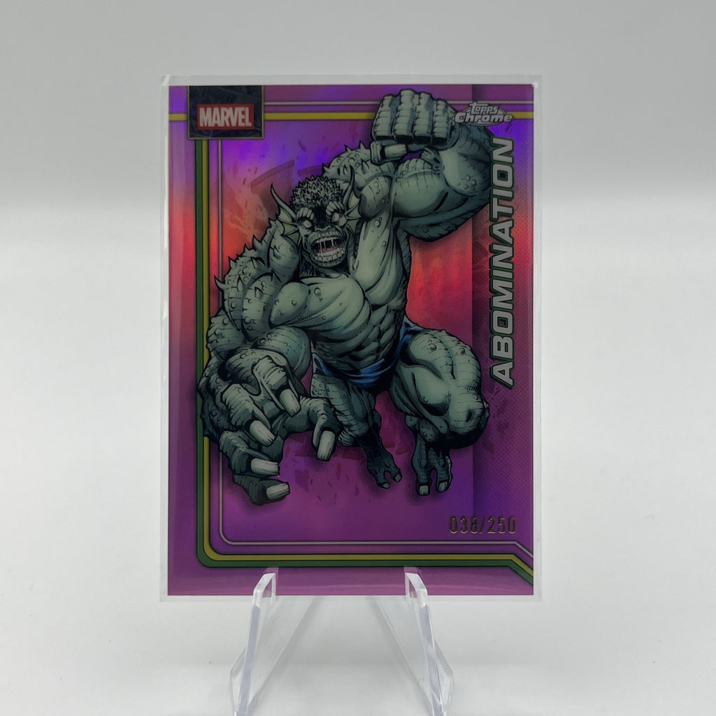 2026 Topps Chrome Marvel Abomination #001 Pink Refractor #/250