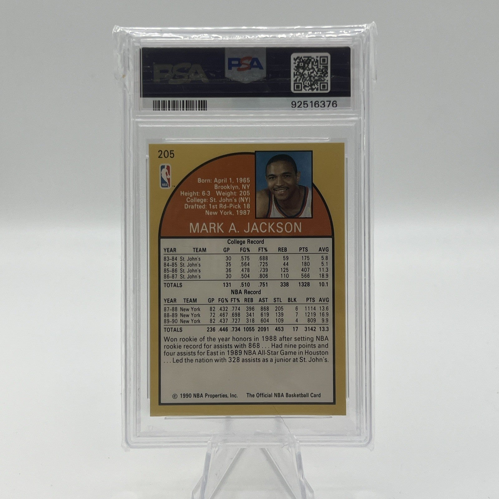 1990 Hoops Mark Jackson PSA 9