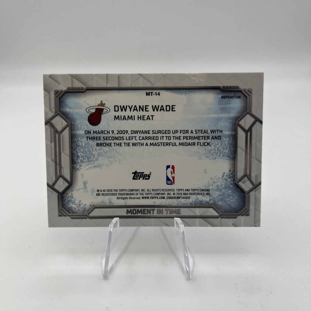   2025 Topps Chrome Update- Dwyane Wade #MT-14 - Moment in Time Refractor - Heat