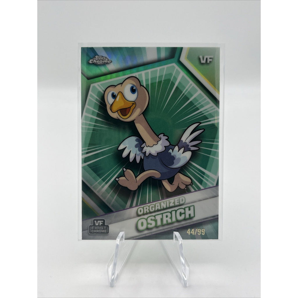 2026 Topps Chrome Veefriends Organized Ostrich #130 Green Refractor #/99