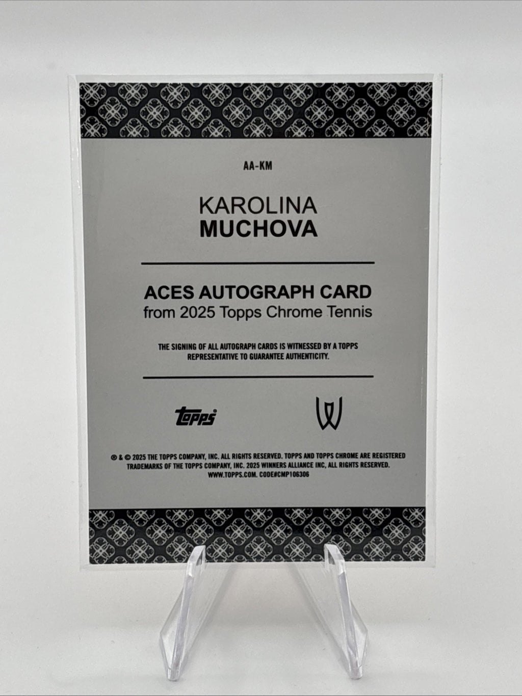 2025 Topps Chrome Karolina Muchova Aces Auto Orange Refractor #/25