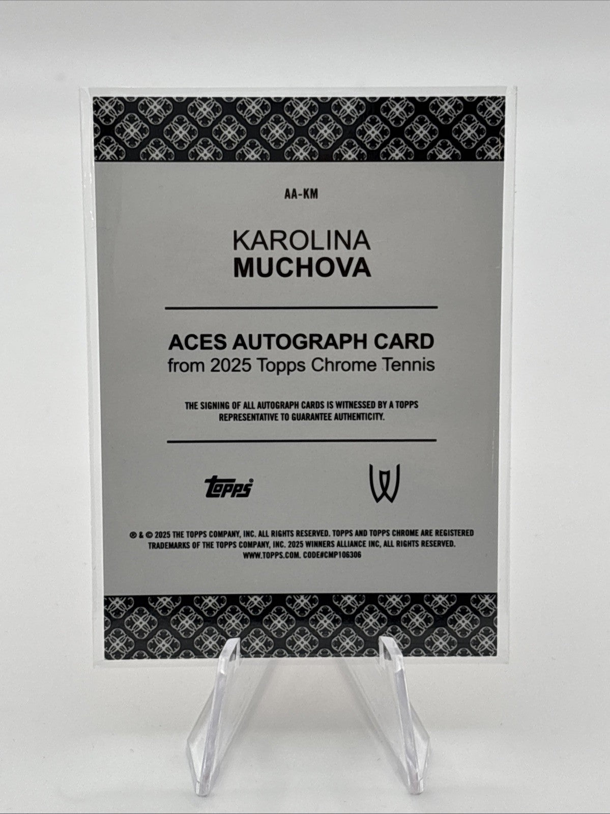 2025 Topps Chrome Karolina Muchova Aces Auto Orange Refractor #/25