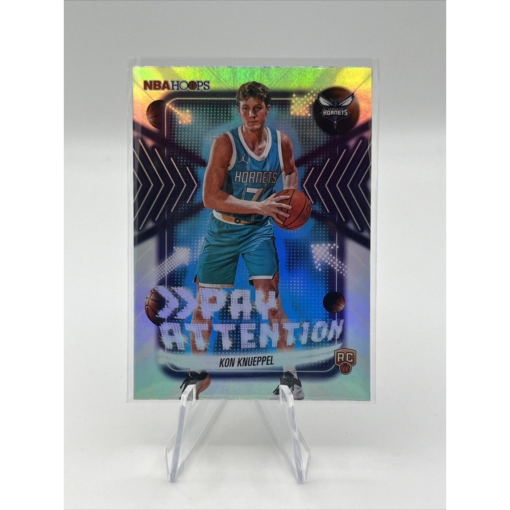 NBA Hoops 2025-26 Kon Knueppel Hornets Pay Attention Refractor Insert #80BK-53