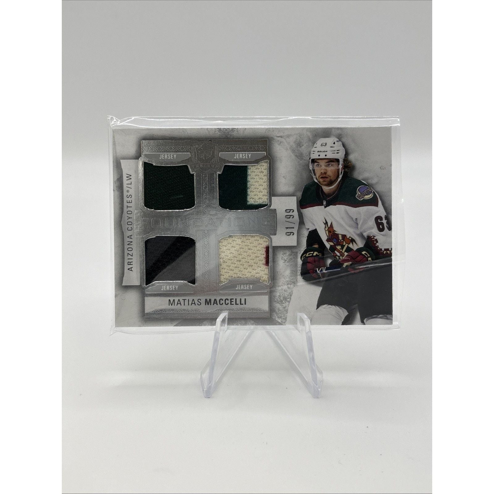 2022 UD THE CUP MATIAS MACCELLI #F-MM FOUNDATIONS QUAD JERSEY PATCH (RC) #/99