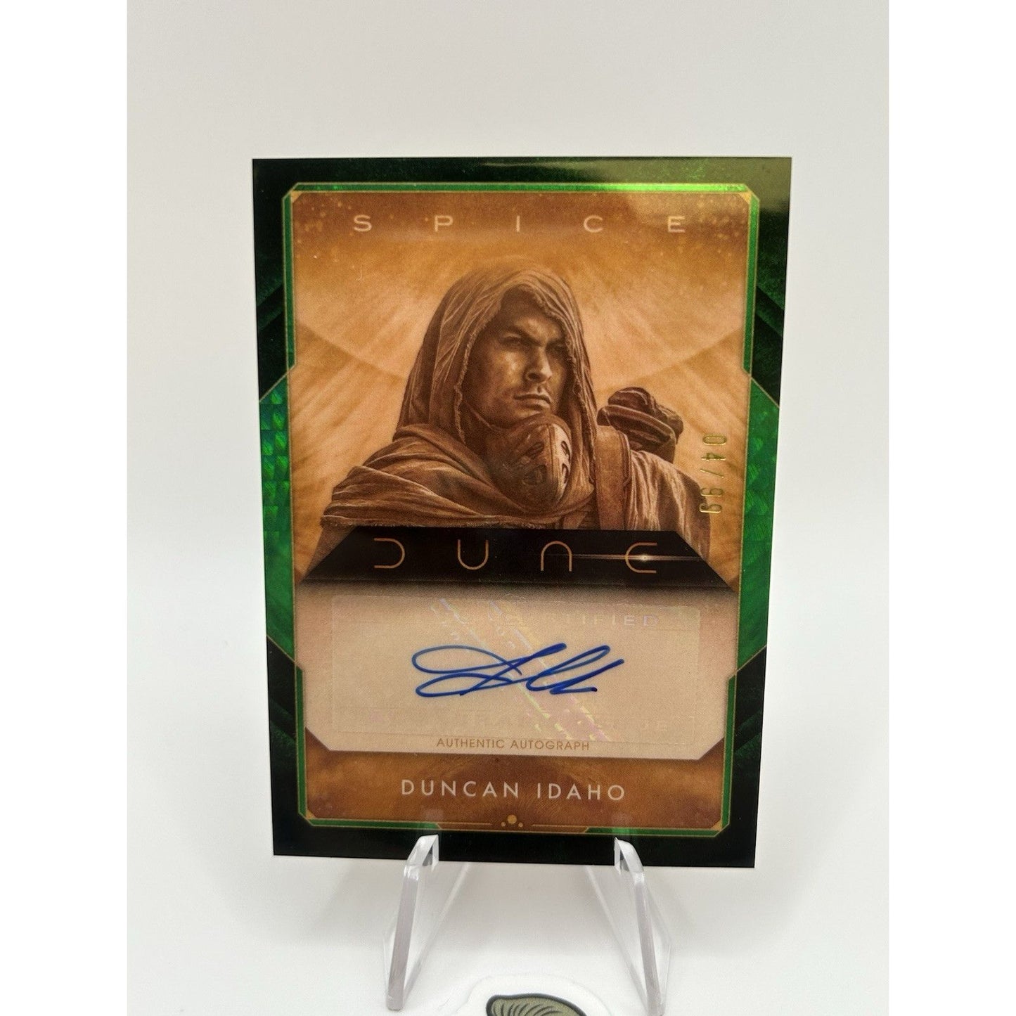2024 Topps Chrome Dune JASON MOMOA as DUNCAN IDAHO Atriedes Green Prizm Auto /99