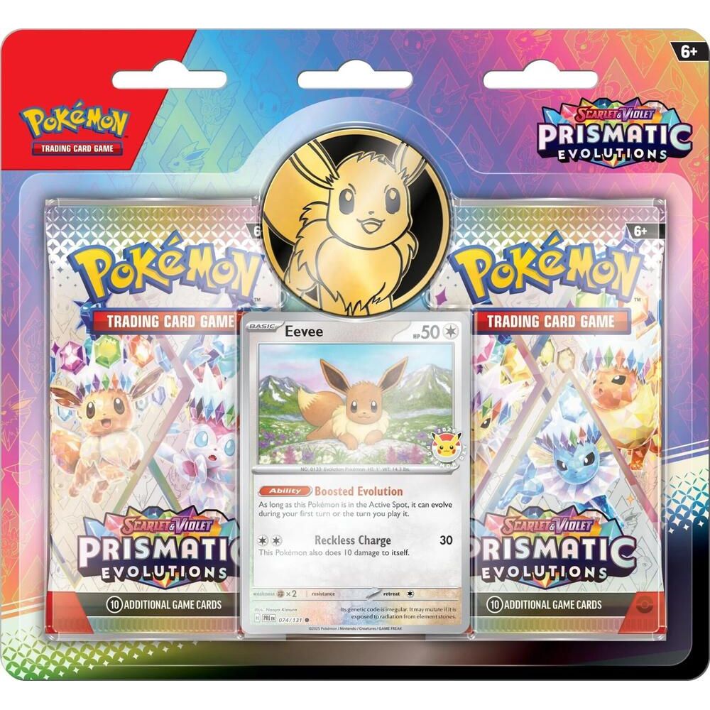 Pokémon TCG: Scarlet & Violet - Prismatic Evolutions Eevee 2-Pack Blister Pokémon Day Stamped