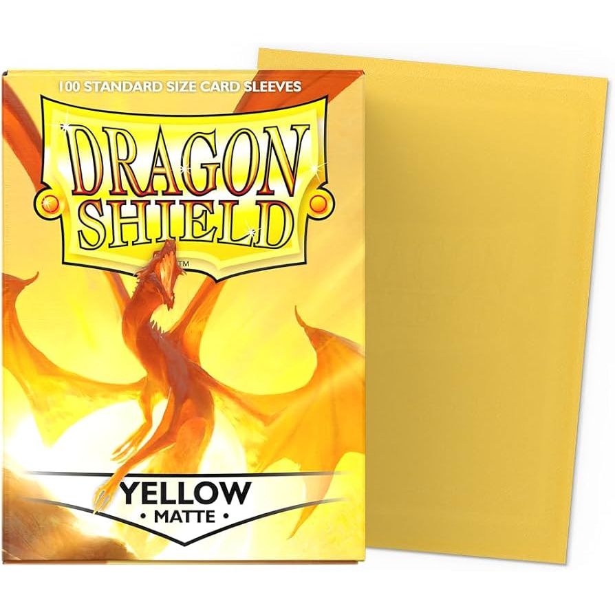 Dragon Shield Matte Standard Size Card Sleeves 100ct - Yellow