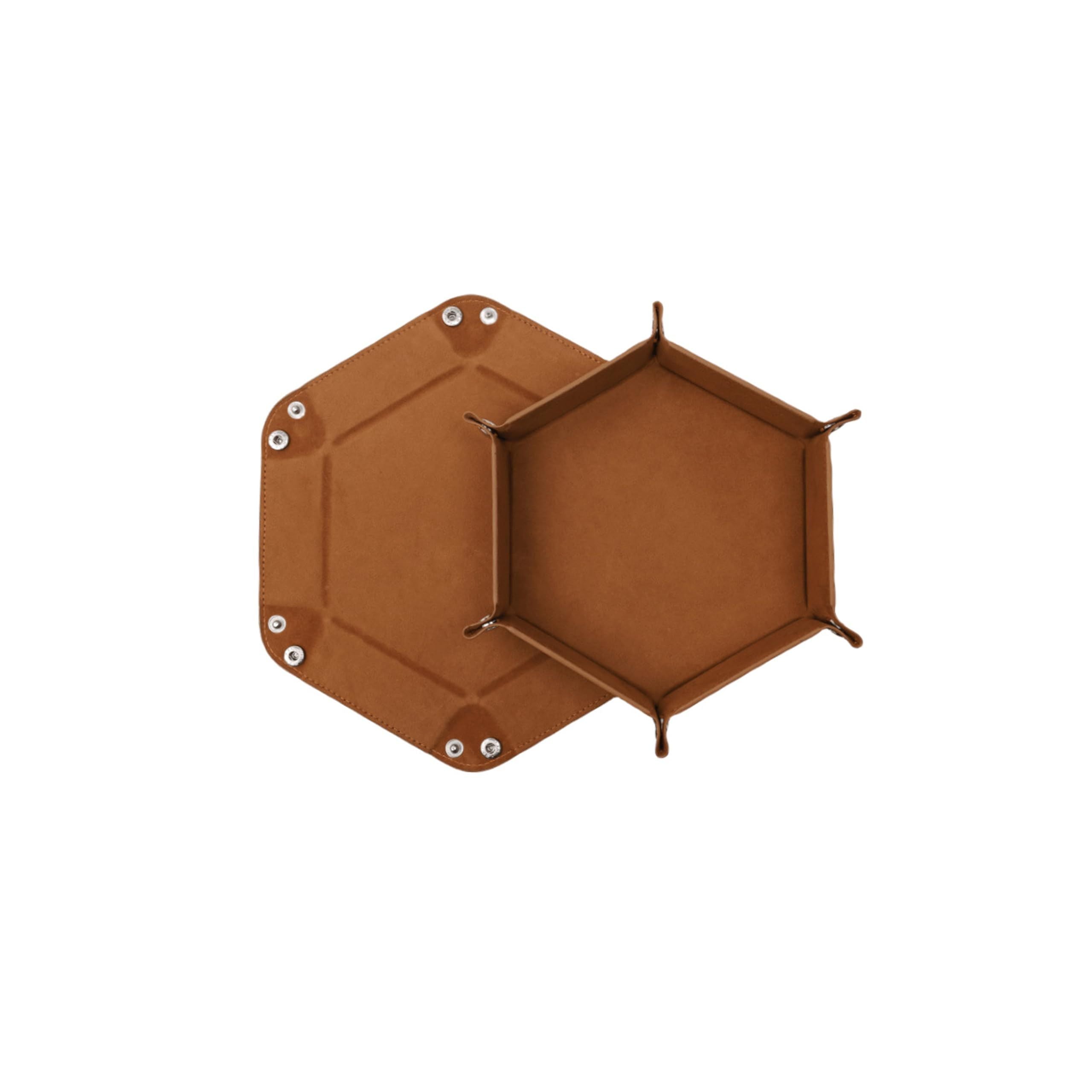Brown Magnetic Hexagon Dice Tray